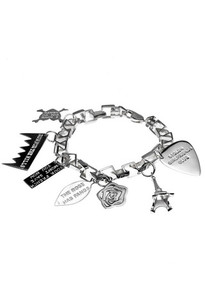 DEATH METAL CHARM BRACELET, SILVER