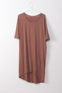 building block oversized tee dress, auburn