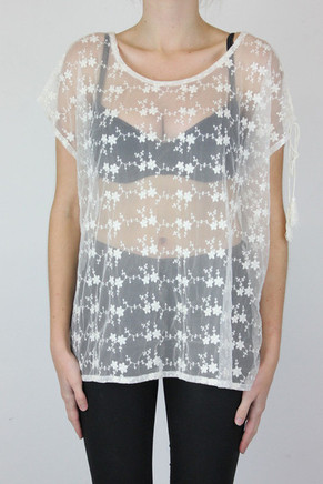 One Teaspoon Sweet Love Top - cream