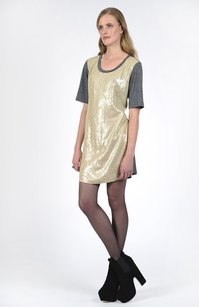 dazzle oversized t dress in baby sequins