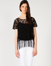 Crochet Tassle Hem Top