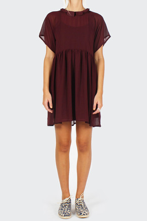 Melody Dress, maroon