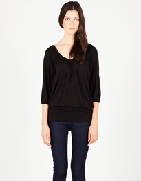 Scoop-Neck Draped Top