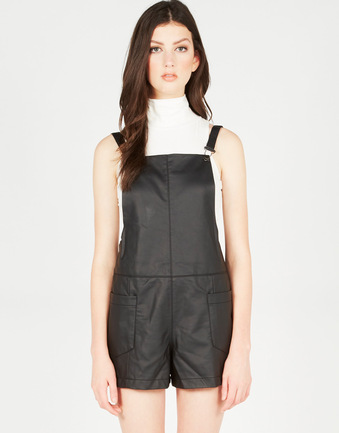 Leather Look Playsuit