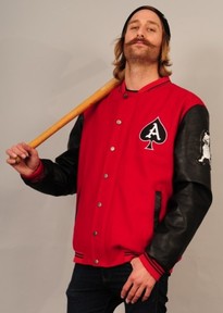 alc patched up letterman jacket