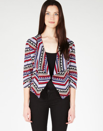 Aztec Printed Drapey Jacket