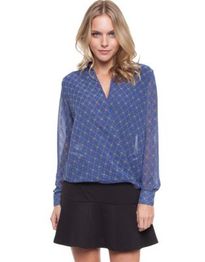 Fleur De Lys Drape Blouse