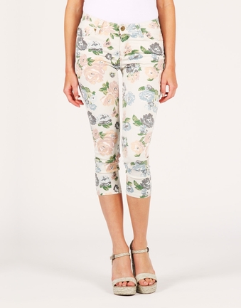 Floral 3/4 Jean