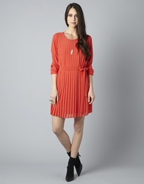 Blushing Pleat Dress