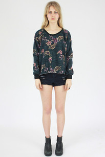 LOVINA CREW NECK SWEATER - Floral