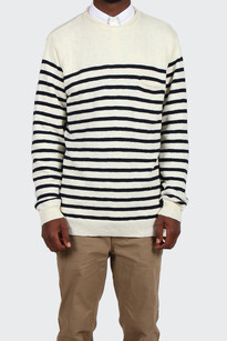 Sigfred Roll Linen Cotton Sweater, birch