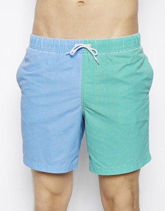 Swim Shorts In Mid Length With Contrast Legs