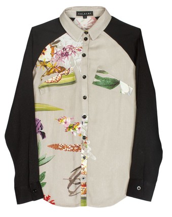 Gail Blouse in Bird of Paradise Print