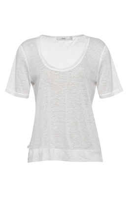 Blurred scoop neck tee