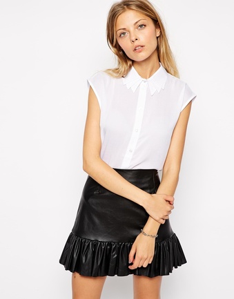 Folded Collar Blouse
