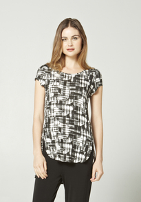 Blurred Check Tee