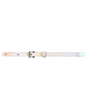 Skinny Waist Belt - White