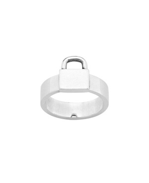 culet men's padlock ring