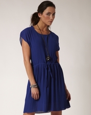 Drawstring pleat dress