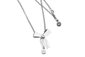 karen walker sterling silver bow necklace - 60cm