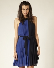 Lux Spliced Contrast Dress