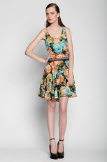 paradise dress, floral print