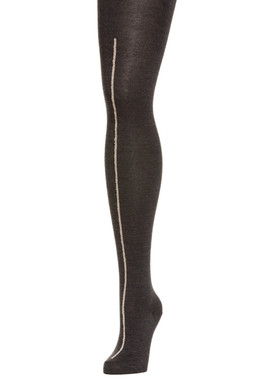 Boucle Seam Tights, black