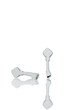 Key Stud Earrings, silver