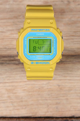 resin g shock watch, mustard